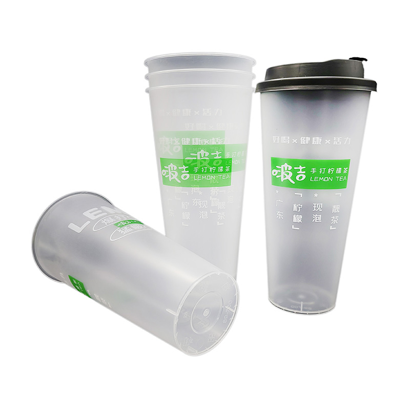 PP Plastic Bubble Tea Cup In Mold Label